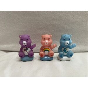 Lot of 3 Vintage CARE BEARS 1-3/4" Figurines TCFC Cake‎ Topper Toys